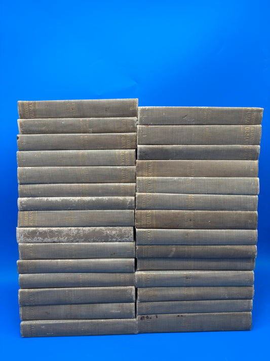 Complete 30 Vol. Works of Alexandre Dumas P.F. Collier Antique Book Set c.1902 Gray Cloth