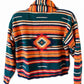 Vintage Santa Fe Southwestern Cardigan Sweater Women M Ramie Cotton Aztec Boho