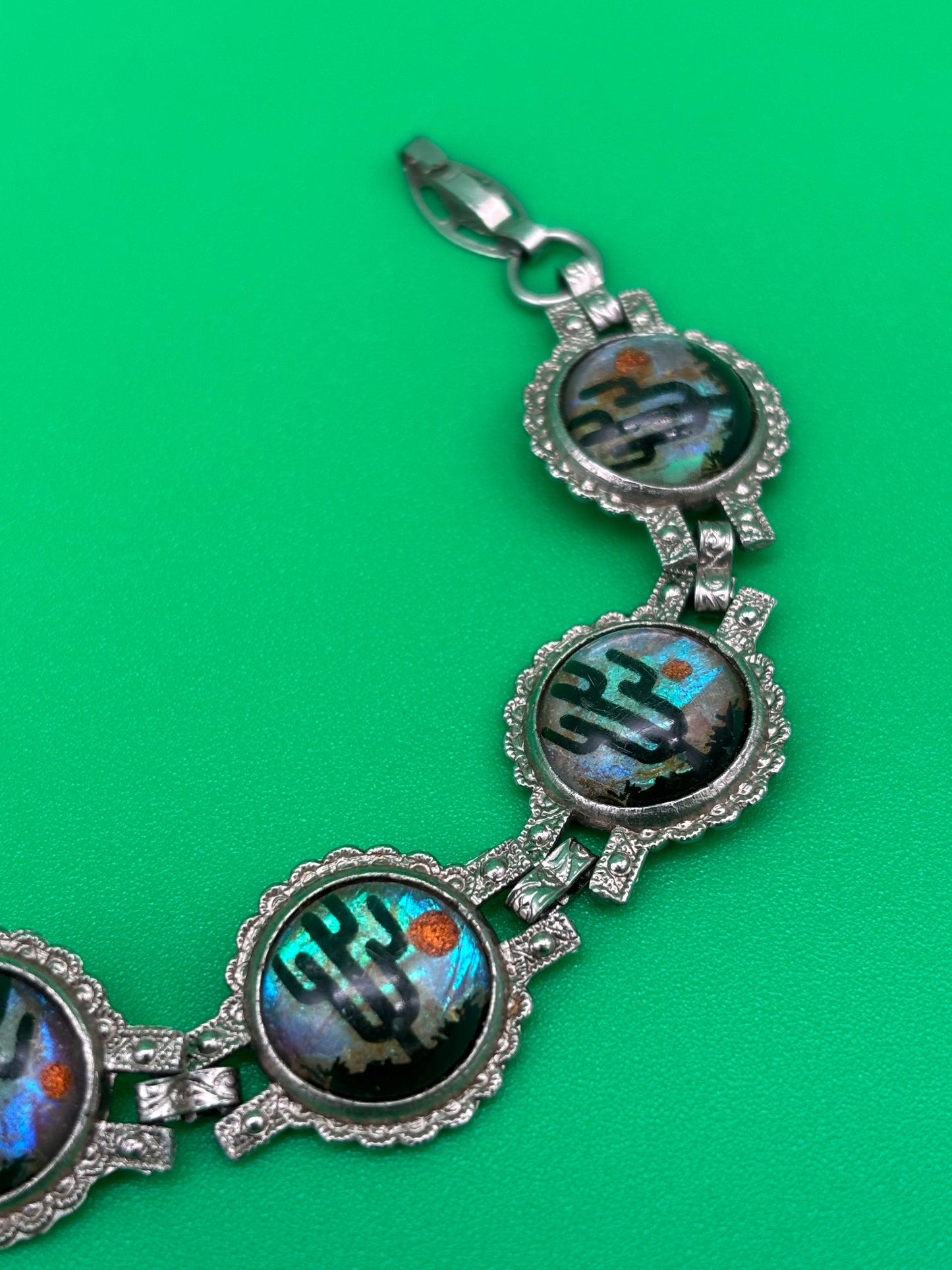 Vintage MCM Bubble Cactus Desert 6 1/4" Bracelet