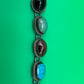 Vintage Taxco Mexico Sterling Silver Multi Stone Bracelet 925 TA-95 58g