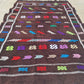 Rare Hand Knotted Vintage Morocco Sumouk Kilim Kilm Wool Area Rug 4.6 x 3.2 Ft