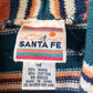 Vintage Santa Fe Southwestern Cardigan Sweater Women M Ramie Cotton Aztec Boho