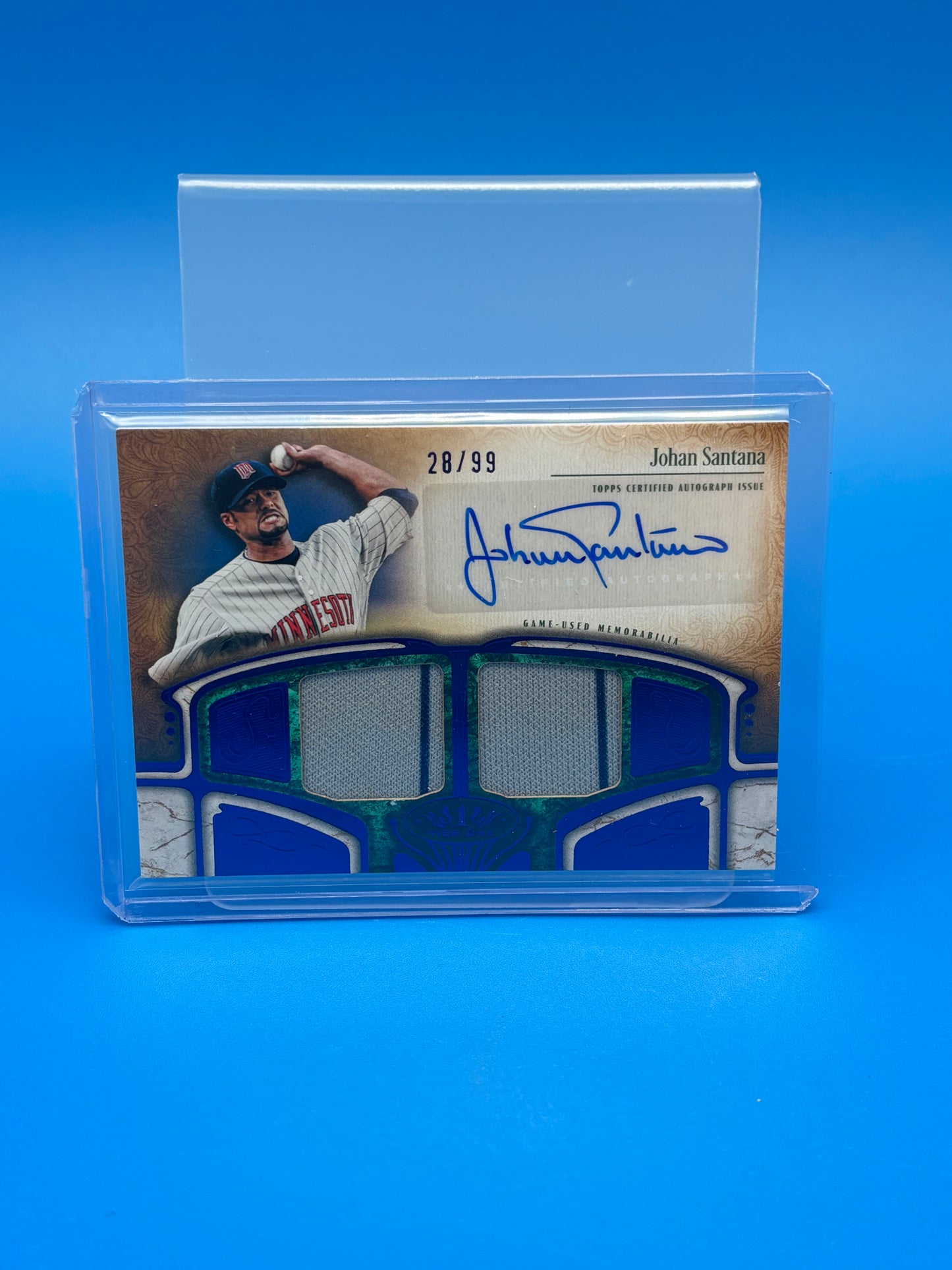 2026 Topps Tier One Johan Santana Auto Dual Relic /99 Twins AT1R-JSA