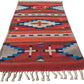 Rare Hand Knotted Vintage South American Kilim Kilm Wool Area Rug 3.3 x 1.10 Ft