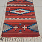 Rare Hand Knotted Vintage South American Kilim Kilm Wool Area Rug 3.3 x 1.10 Ft