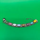 Vintage Sarah Coventry MCM Multi Color Glass Cabochon Panel Bracelet 7.5”