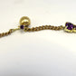 Vintage Purple Amethyst Rhinestone Crystal Costume Jewelry Necklace Art Deco Style