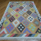 Turkish Oushak Rug, Flat Weave Oushak Rug, Handmade Bohemian Rug, 4x6