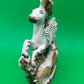 Antique Staffordshire Zebra Fox Spill Vase Victorian c1860 Pottery 8”