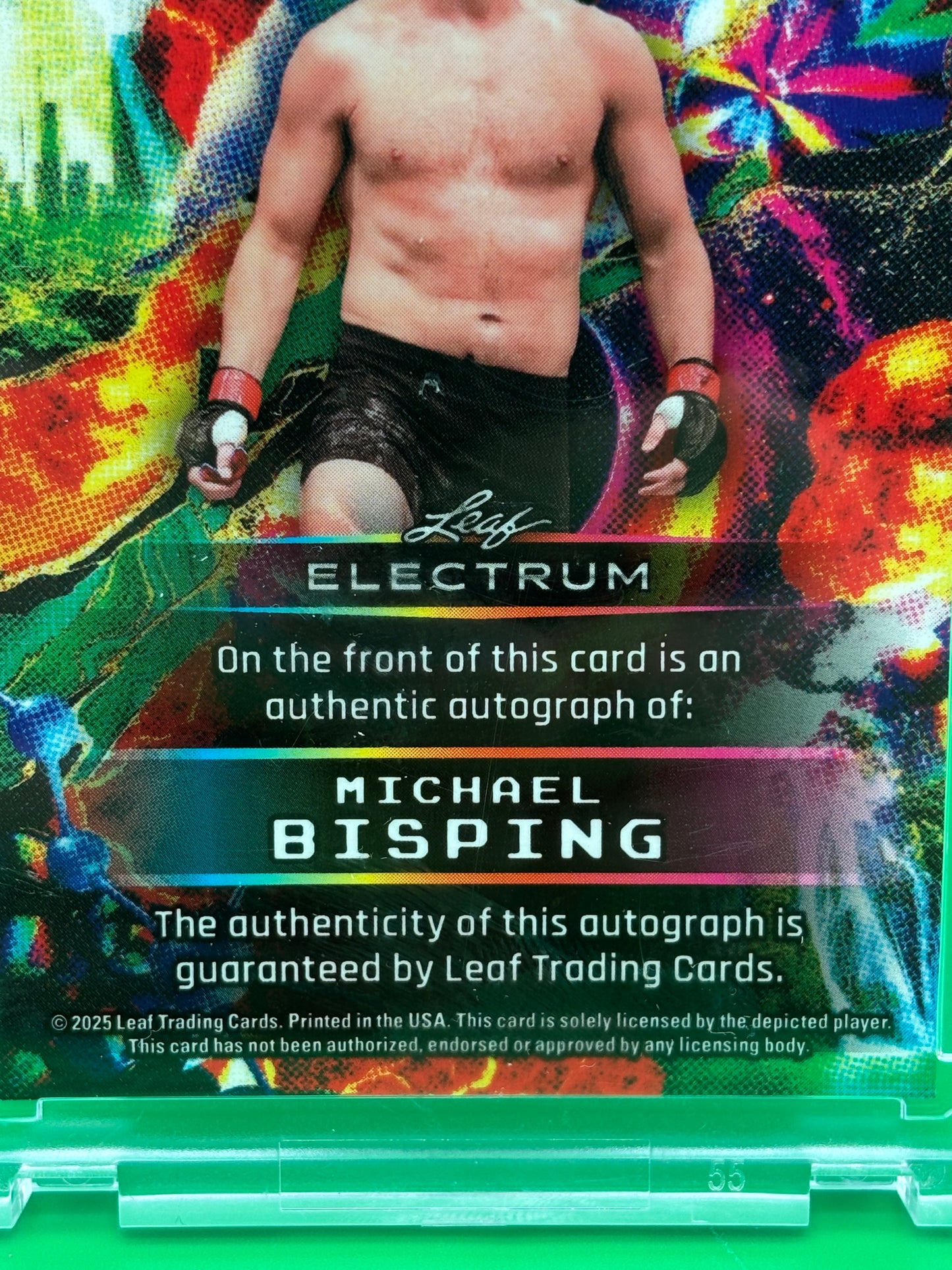 2025 Leaf Electrum Michael Bisping Auto /8 HOF 19 Inscription UFC BA-MB2 Tie Dye