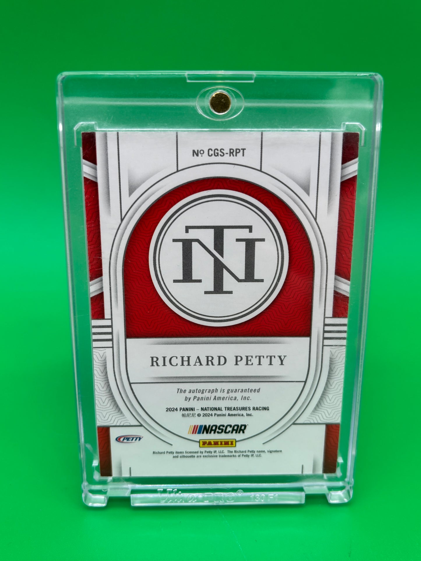 2024 National Treasures Richard Petty Championship Glory On-Card Auto 24/25 CGS-RPT