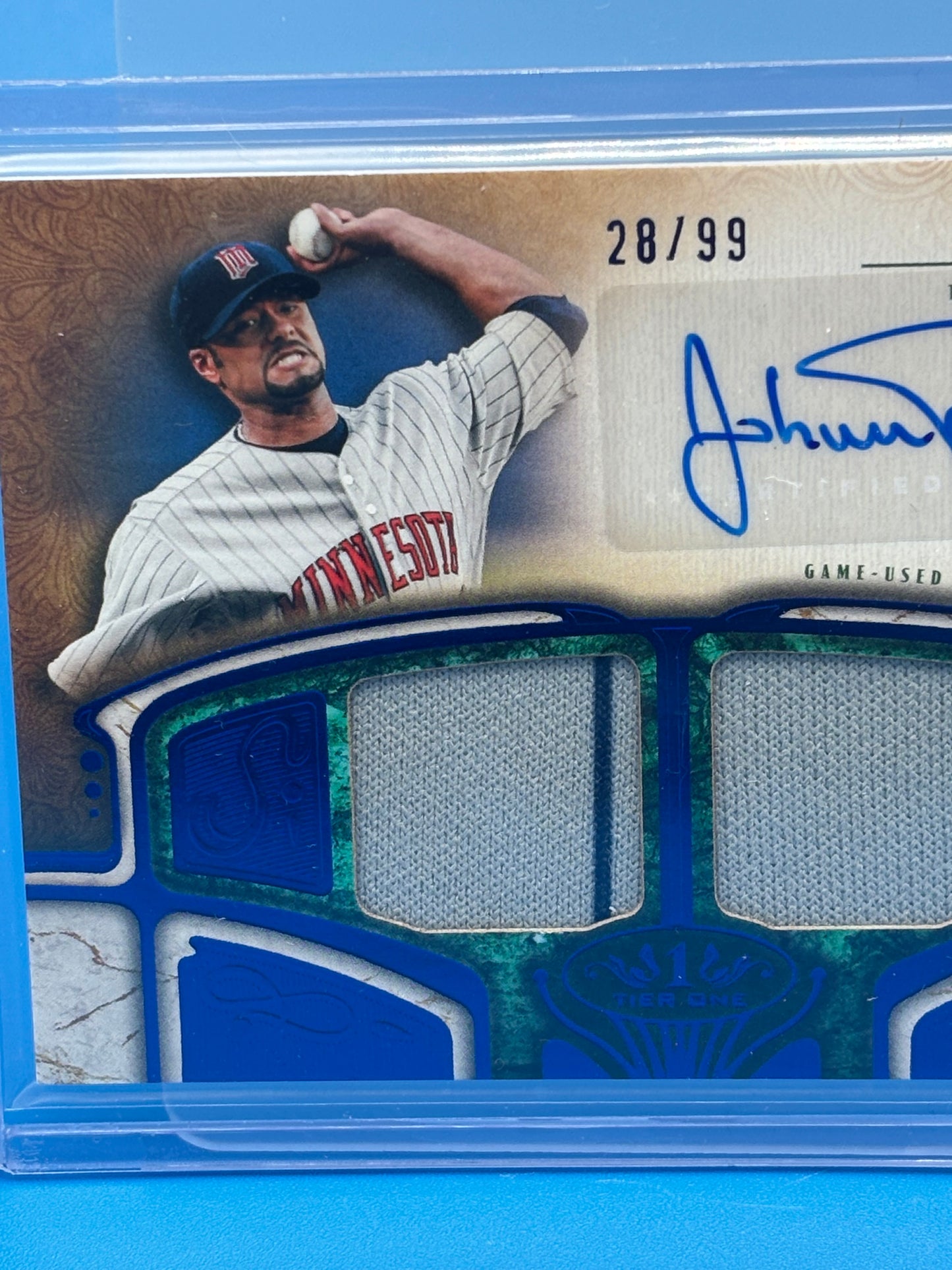 2026 Topps Tier One Johan Santana Auto Dual Relic /99 Twins AT1R-JSA