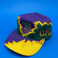 Vintage Mardi Gras Rare Hat SnapBack Lightning Bolt Thunder Jagged Edge Cap