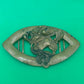 Antique Style Art Nouveau Brass Lady Profile Sash Belt Buckle Gibson Girl