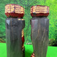 Genuine Hand Carved Jamaican Wooden Tiki Totem Head Figurines Tiki Décor Pair
