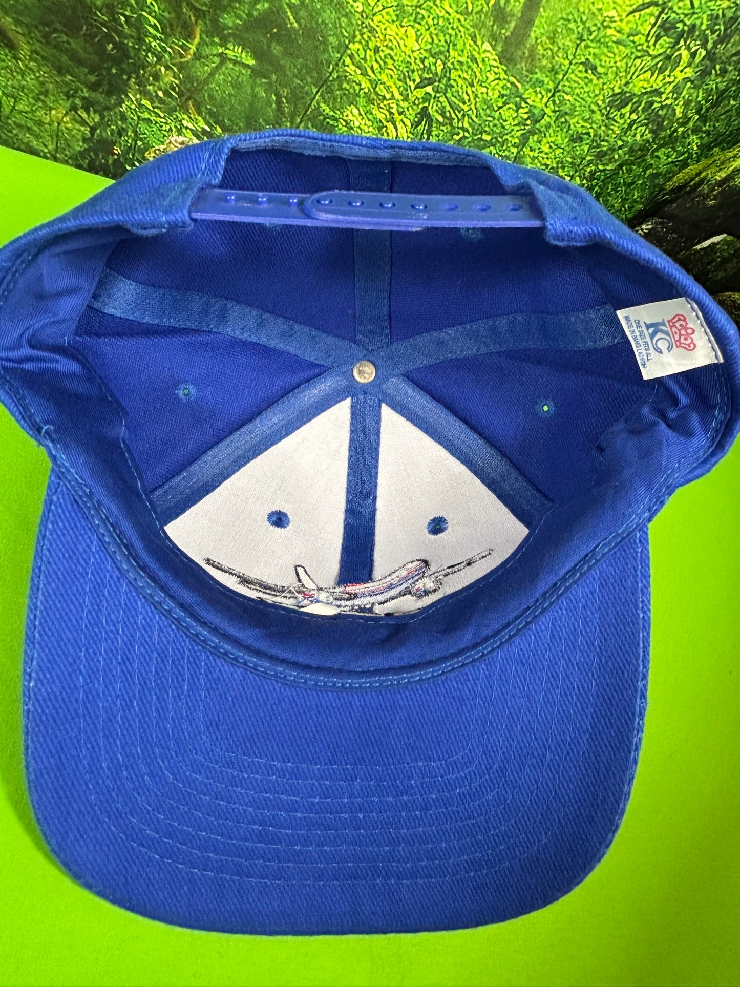 Vintage 90s Boeing 777 Embroidered Adjustable Blue Hat