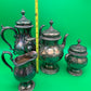 Vintage Silver Plate Tea & Coffee Set w/ Tray International Silver St James