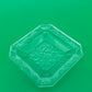 Vintage Clear Pressed Glass Ashtray Bird Berry Motif Square Trinket Dish 3.25”