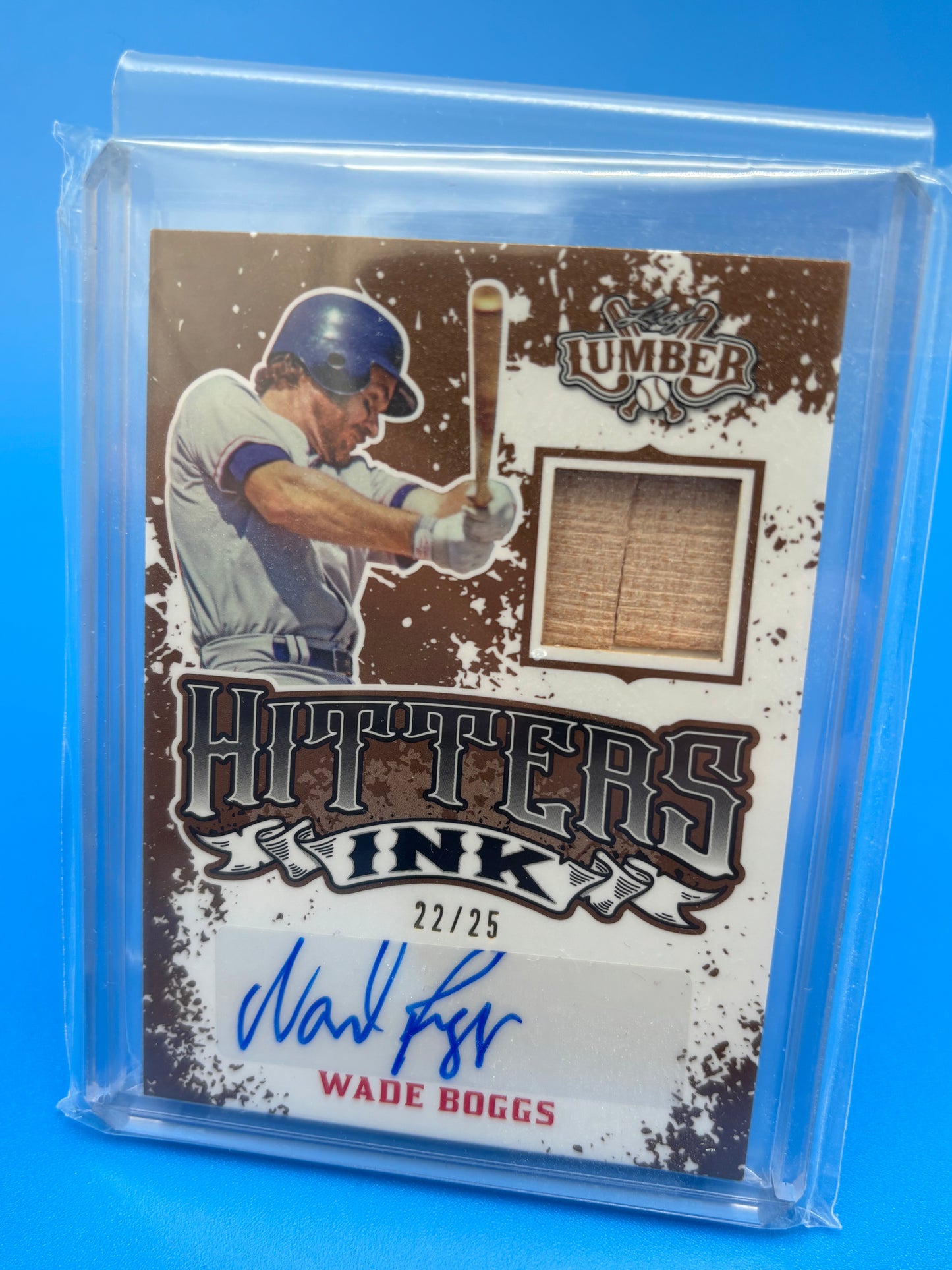 2024 Leaf Lumber Wade Boggs Auto Bat 22/25 #HI-WB1