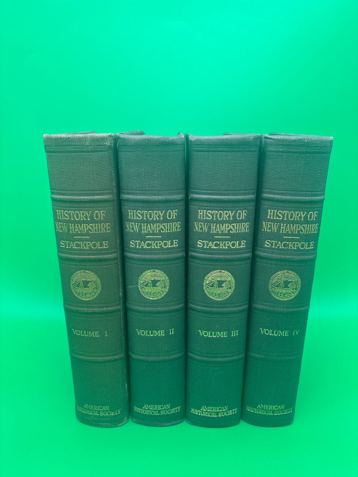 1916 History of New Hampshire Everett S Stackpole Complete 4 Vol Set Genealogy