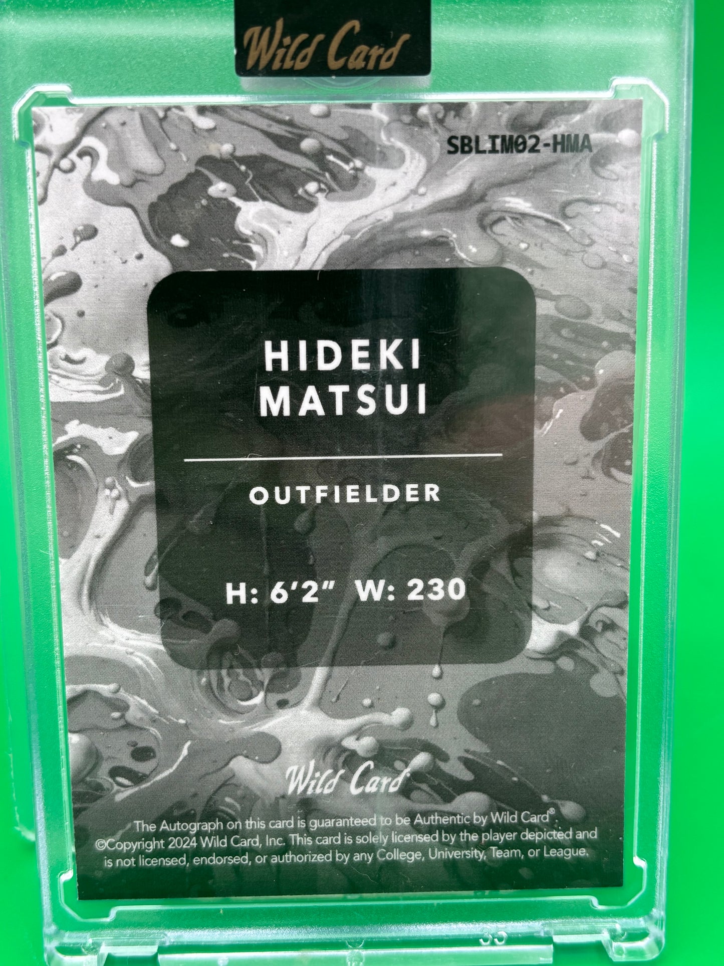 2024 Wild Card Splat Hideki Matsui Auto Green /3 Yankees SBLIM02-HMA 3/3