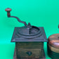 Antique Peugeot Freres Coffee Grinder & Vintage Turned Wood Lidded Container Lot