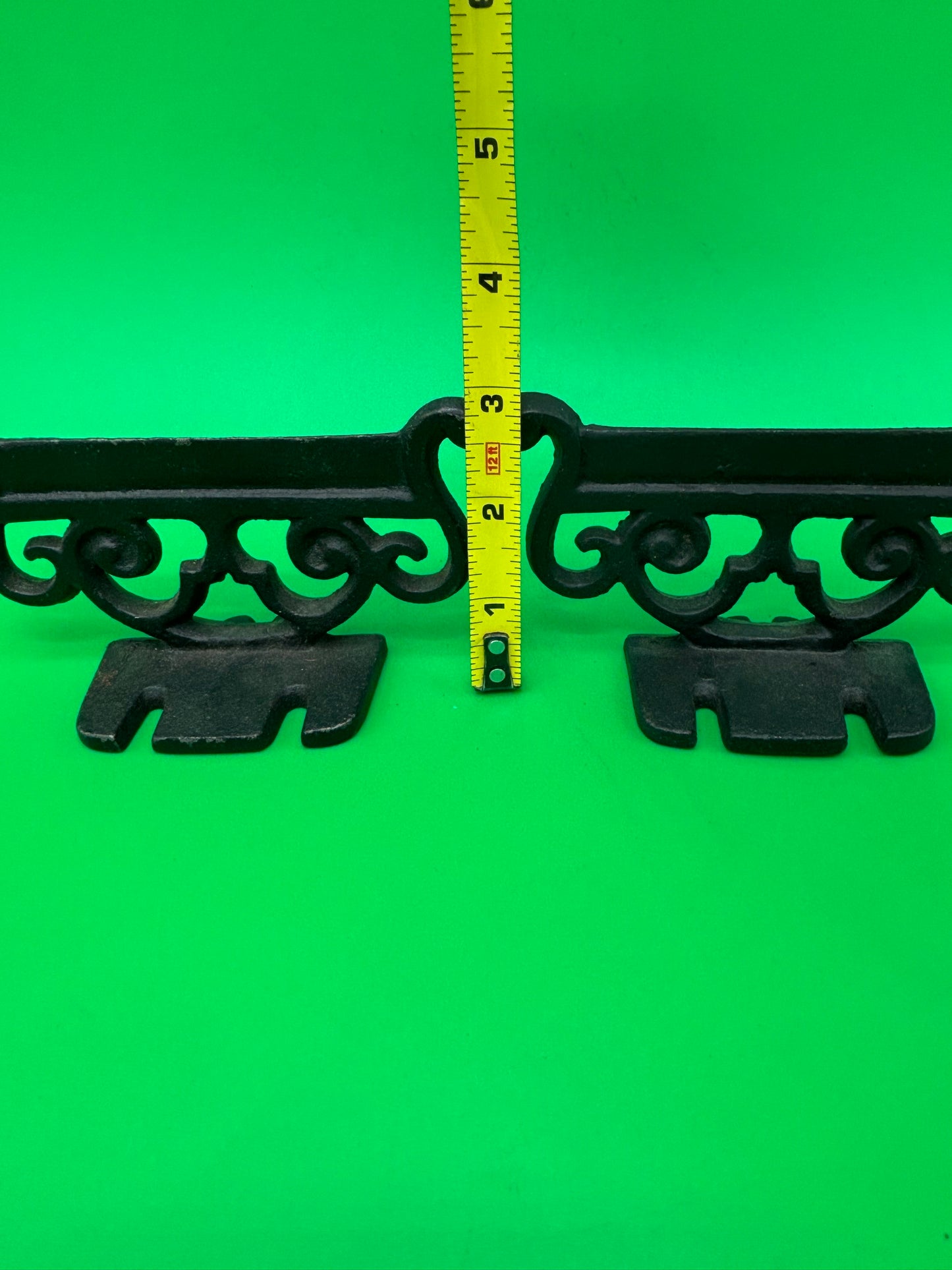 Cast Iron Boot Scrape Ornate Unique Design Stunning Old Piece Nail Down Cross