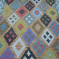 Turkish Oushak Rug, Flat Weave Oushak Rug, Handmade Bohemian Rug, 4x6