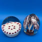 Vintage Murano Glass Paperweights Lot of 2 Millefiori Mushroom Made in Italy