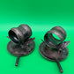 Antique Victorian Silverplate Figural Butterfly Napkin Rings Pair Art Nouveau