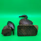 Vintage Carved Ironwood Bird Sculptures Lot of 2 Heron Eagle Folk Art MCM