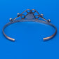 Vintage Sterling Silver Turquoise Cuff Bracelet Openwork Southwestern Design