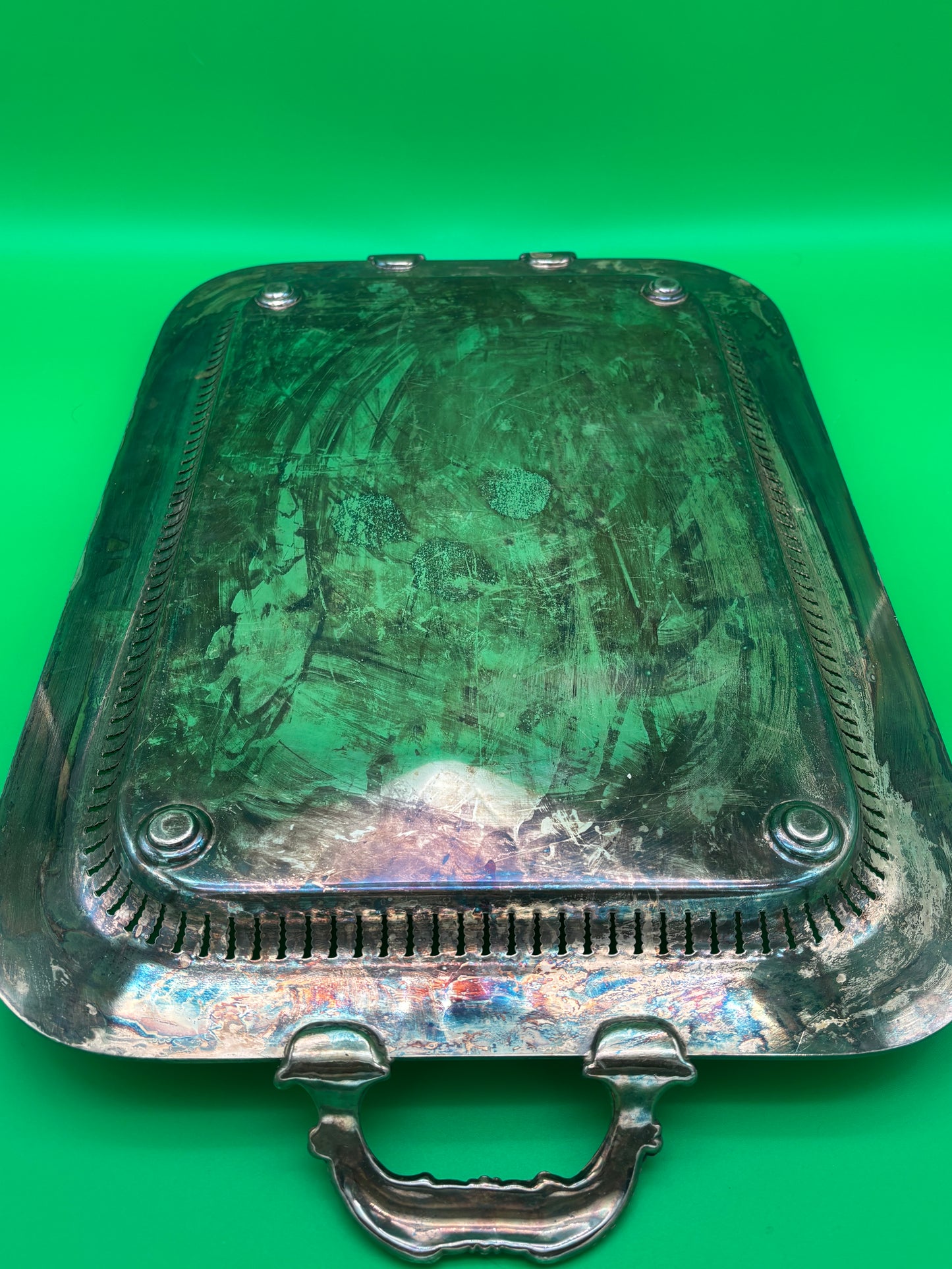 Vintage Silver Plate Tea & Coffee Set w/ Tray International Silver St James