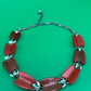 Stunning Vintage Signed LISNER Cherry Red Thermoset Necklace 17” Mid-Century