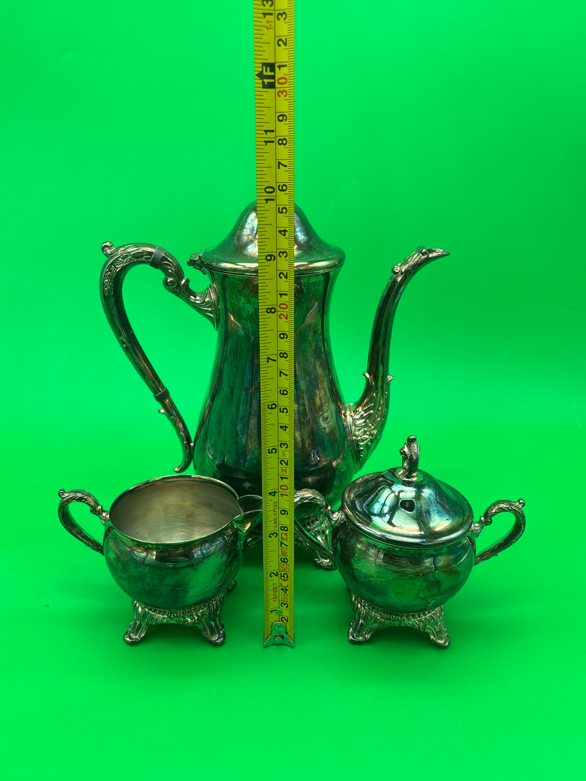 Vintage Barker Ellis England Silverplate 3-Piece Coffee / Tea Service