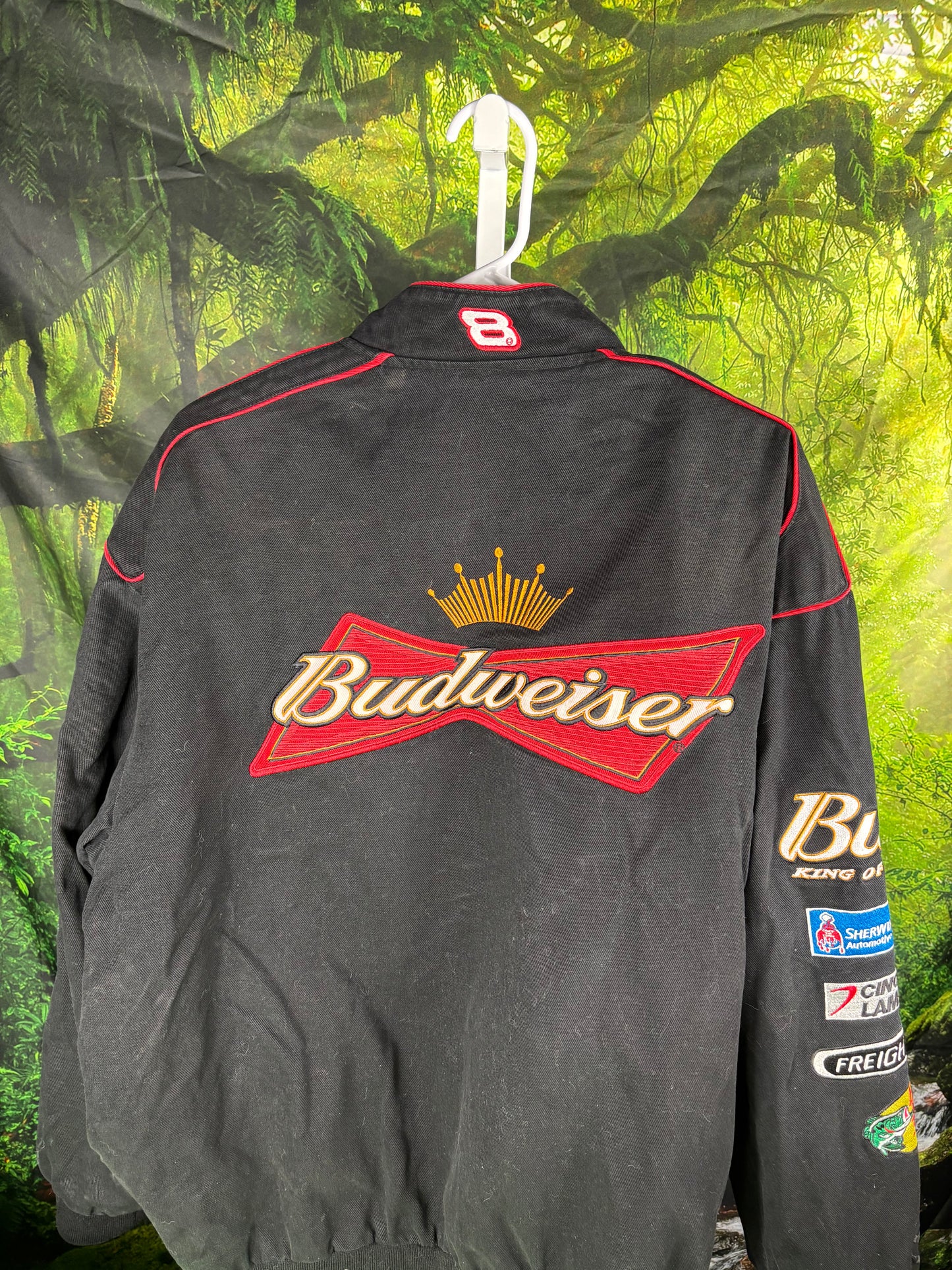 Vintage Dale Earnhardt NASCAR BudweiserJacket Mens 2XL Chase Authentics Racing