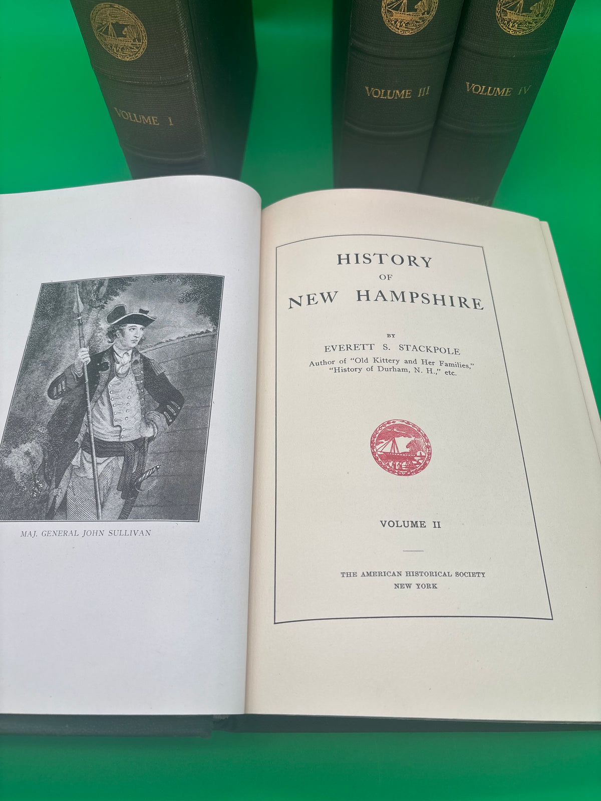 1916 History of New Hampshire Everett S Stackpole Complete 4 Vol Set Genealogy