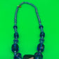 Vintage Faceted Blue Glass Necklace