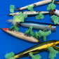 Lot of 8 Vintage Wooden Saltwater Fishing Lures Needlefish Poppers Swimmers Surf Plug Collection
