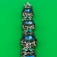 Vintage Unsigned Selro / Selini Style Blue Glass Rhinestone Statement Bracelet