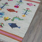 Vintage Turkish Bohemian Rug Tree of Life Fish Design Handmade 4x6 Ft Flatweave Kilim