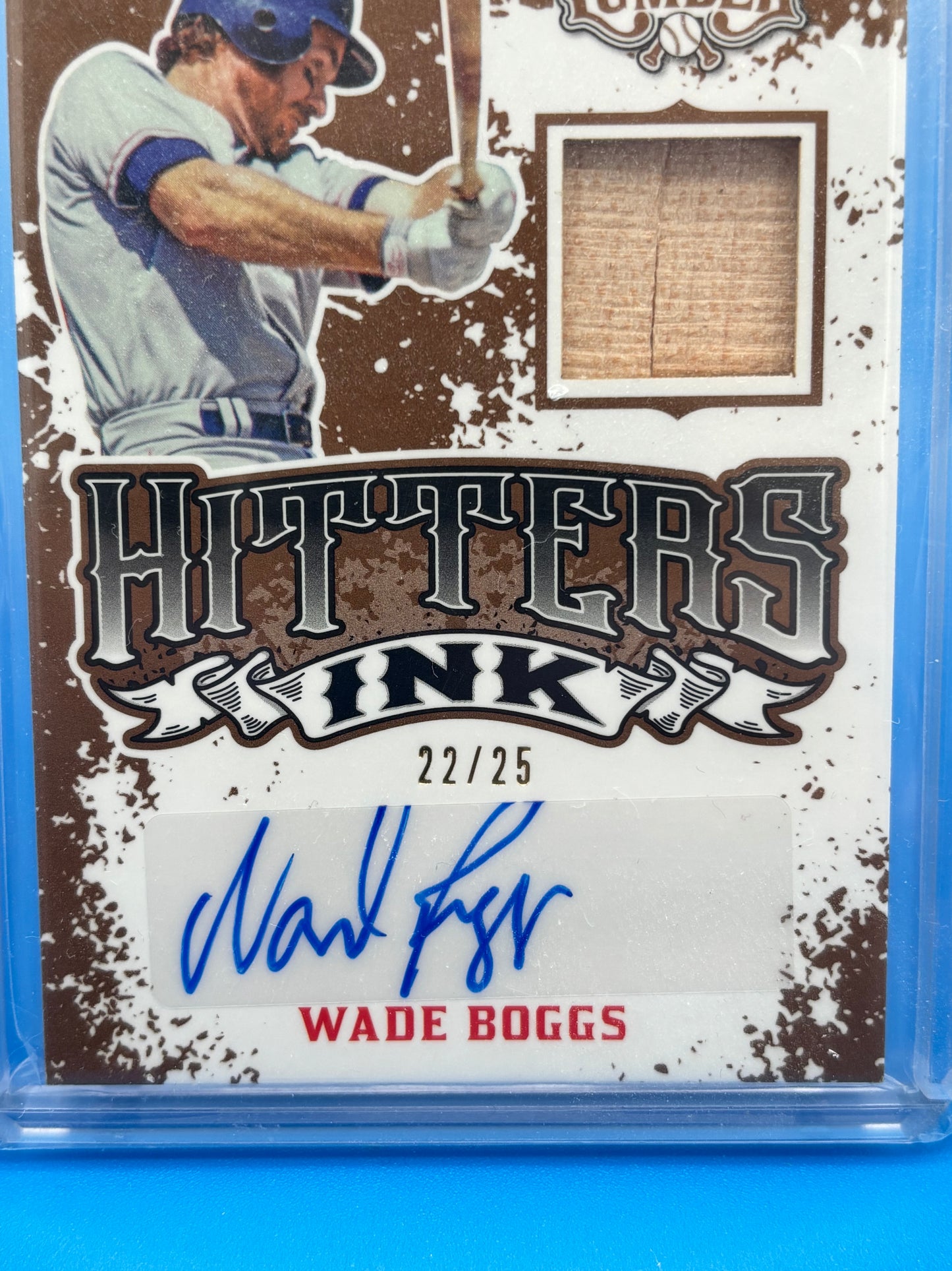2024 Leaf Lumber Wade Boggs Auto Bat 22/25 #HI-WB1