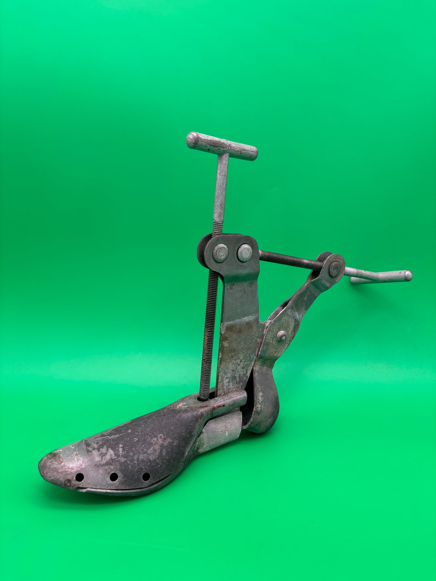 Antique Nu-Way Pat. 1929 Industrial Steel Shoe Stretcher Cobbler Tool Steampunk