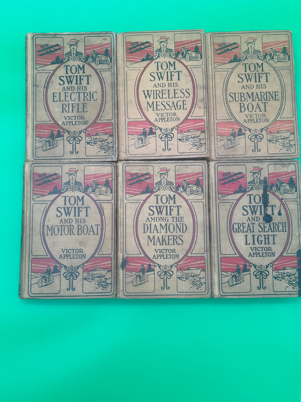 Antique Tom Swift Victor Appleton Books Lot 6 Grosset Dunlap Pictorial Hardcovers