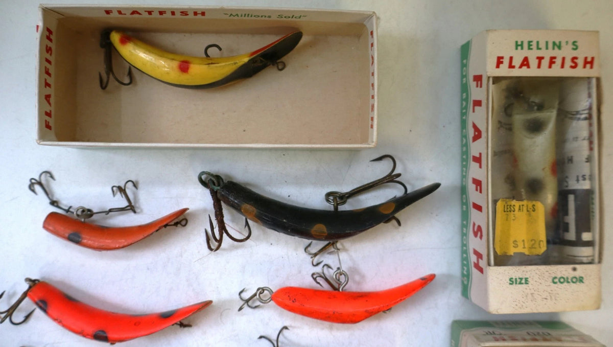 Vintage Helin's Flatfish Fishing Lures – Lot of 24