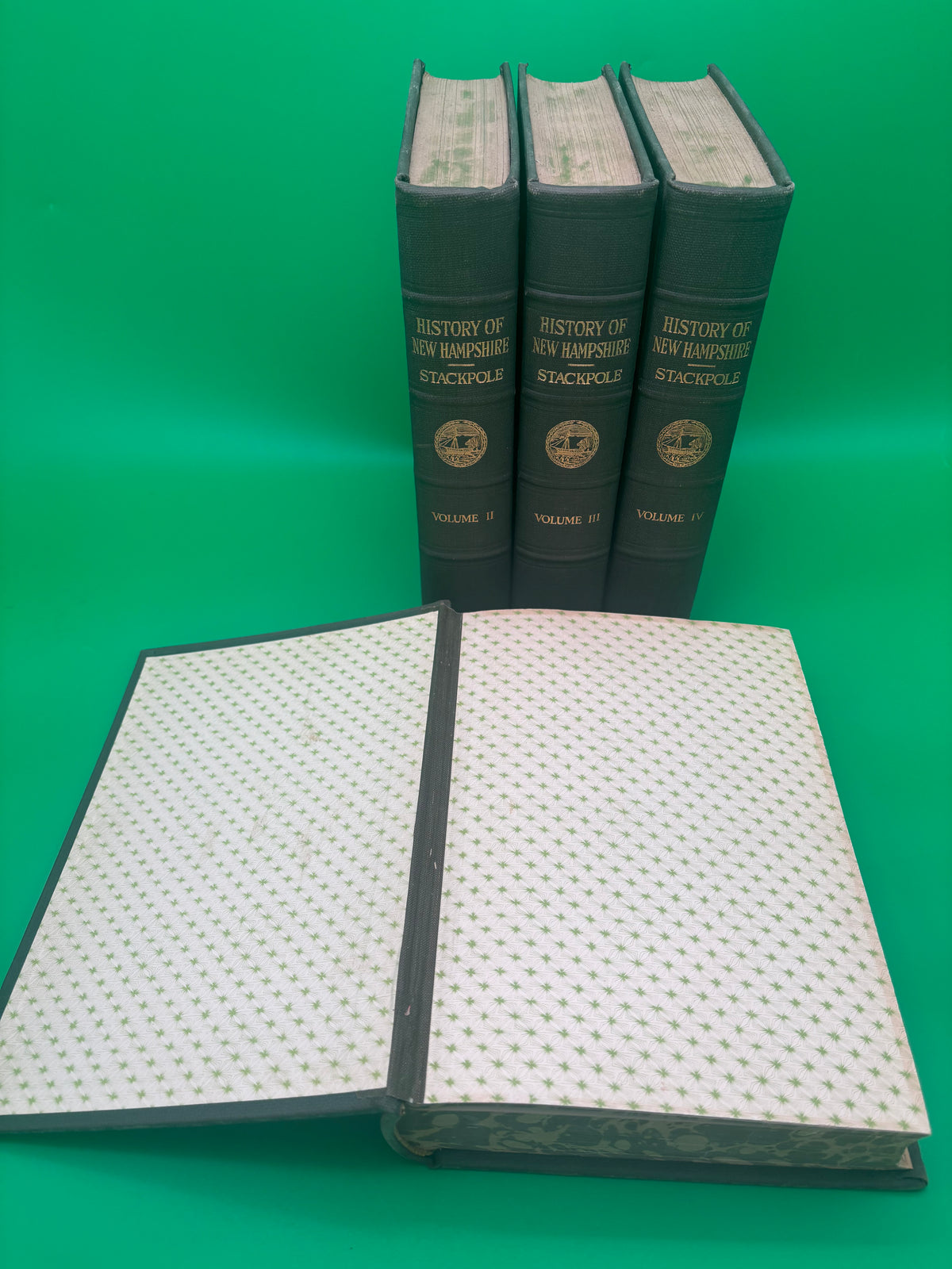 1916 History of New Hampshire Everett S Stackpole Complete 4 Vol Set Genealogy