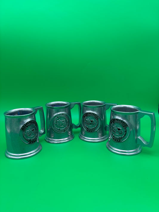 Lot 4 Vintage AACA Antique Automobile Club Award Mugs Pewtarex Style Aluminum