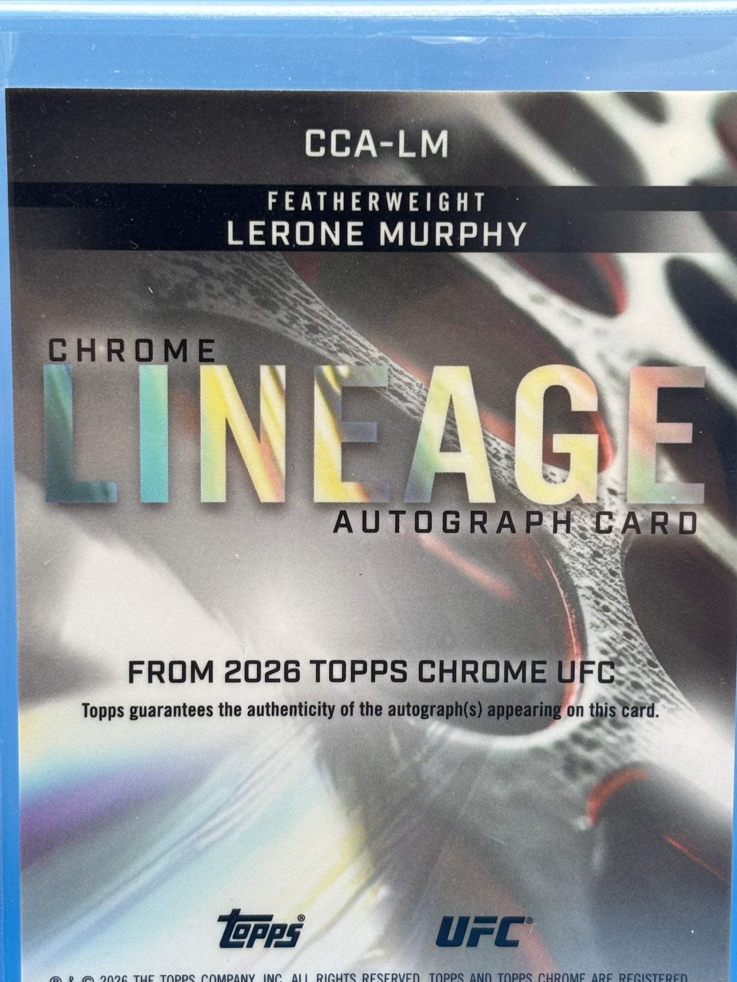 2026 Topps Chrome UFC Lerone Murphy Lineage Auto Autograph #CCA-LM