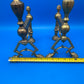 Vintage Brass Fireplace Andirons / Fire Dogs – Matching Pair