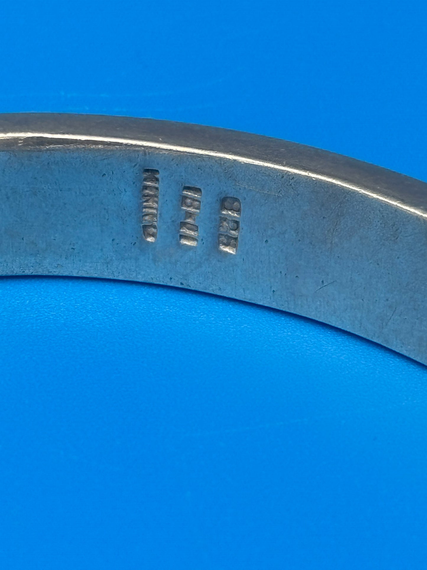 Heavy Vintage Mexico 925 Sterling Silver ID Bracelet Curb Link 65g Engraved BLANCA